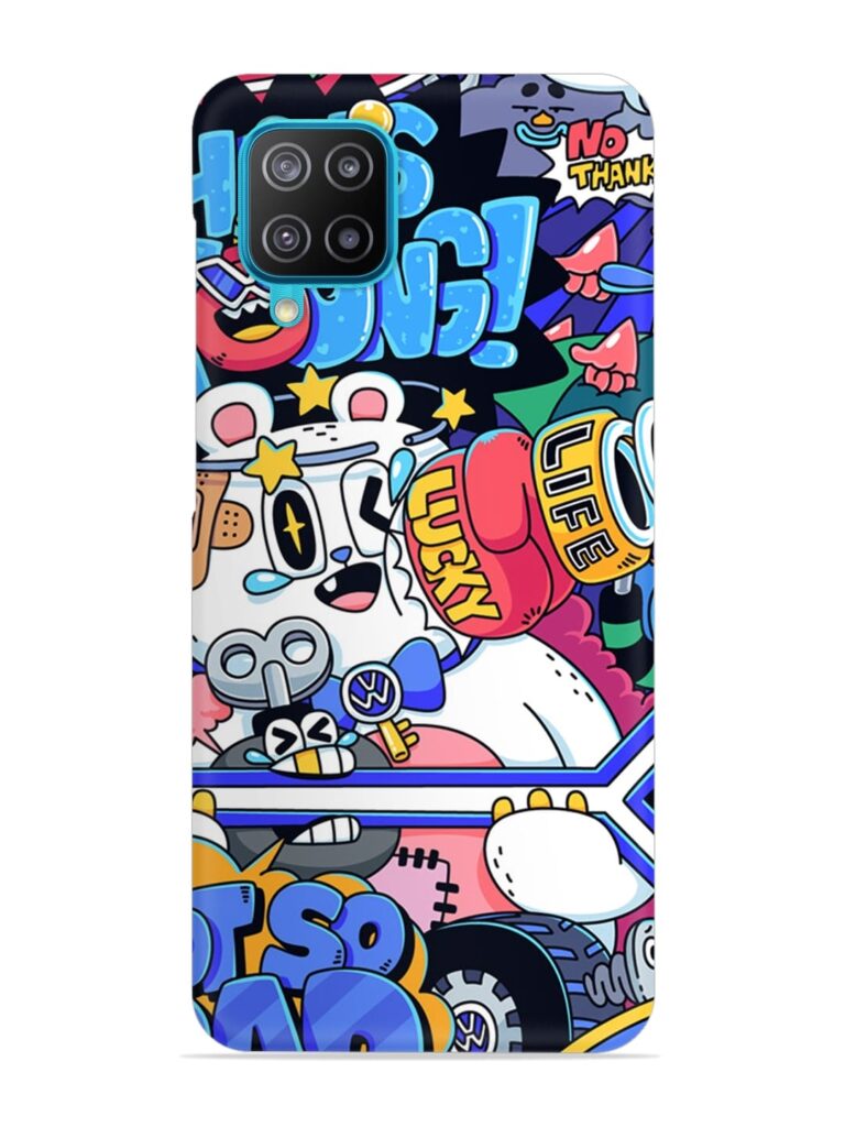 Universal Doodle Snap Case for Samsung Galaxy F12 Zapvi