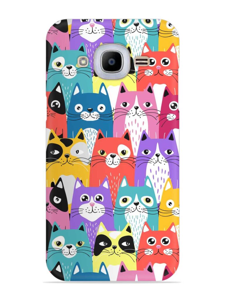 Funny Cartoon Cats Snap Case for Samsung Galaxy J2 (2016) Zapvi