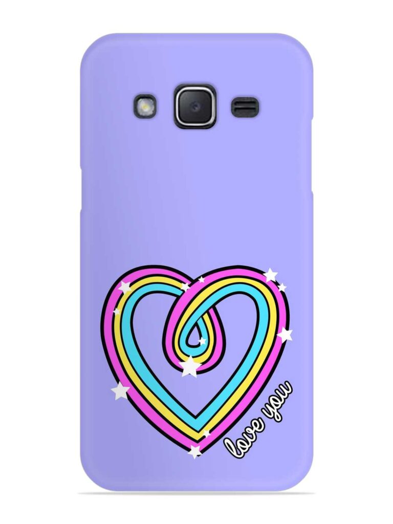 Colorful Rainbow Heart Snap Case for Samsung Galaxy J2 (2017) Zapvi