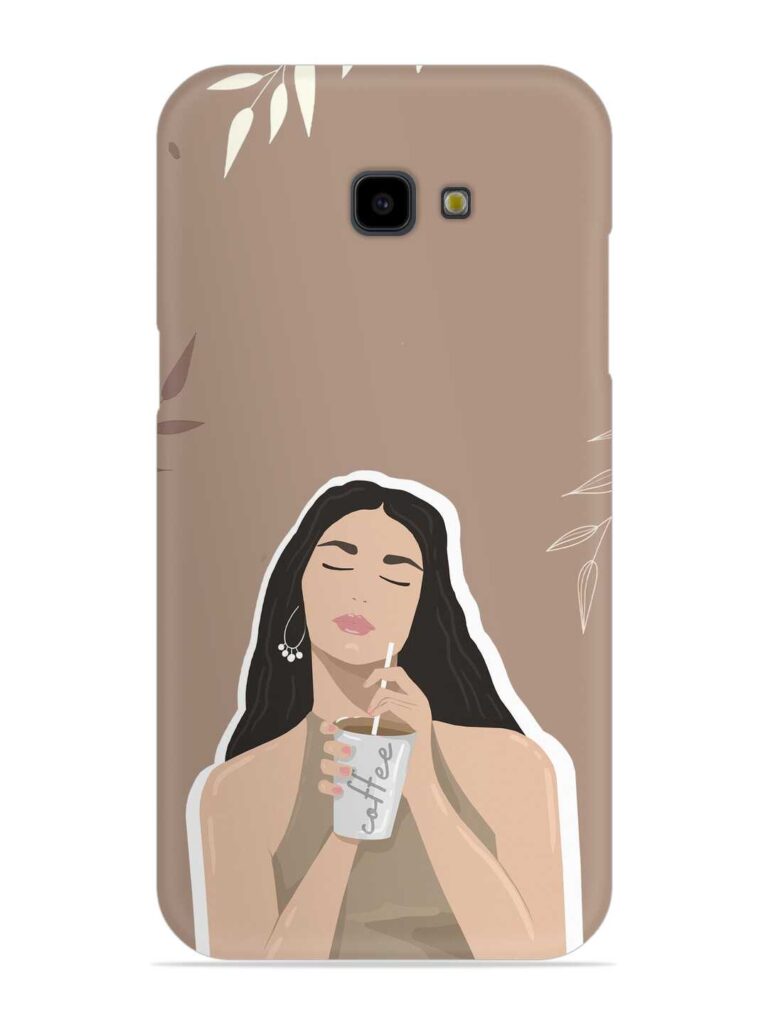 Girl With Coffee Snap Case for Samsung Galaxy J4 Plus Zapvi