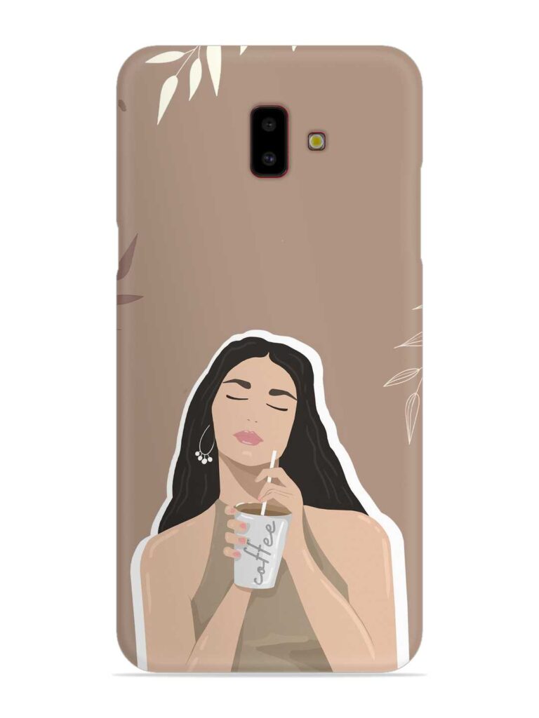 Girl With Coffee Snap Case for Samsung Galaxy J6 Plus Zapvi