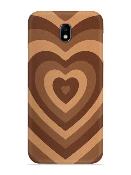Brown Heart Snap Case for Samsung Galaxy J7 (2017) Zapvi