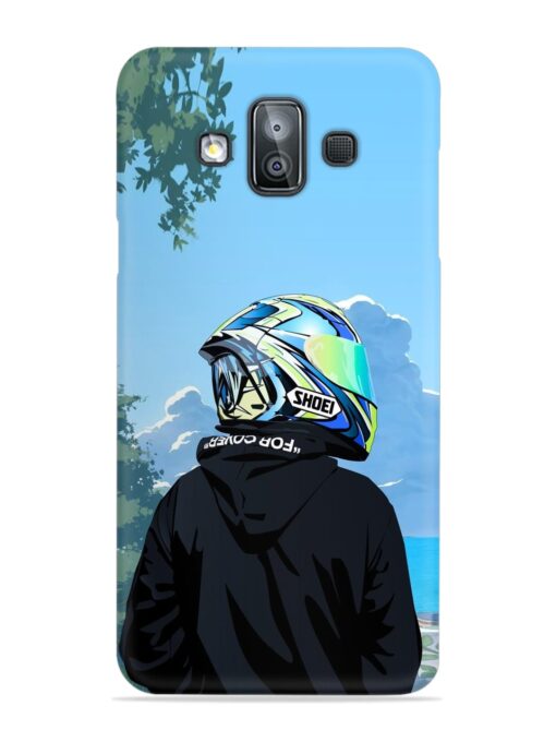 Rider With Helmet Snap Case for Samsung Galaxy J7 Duo Zapvi