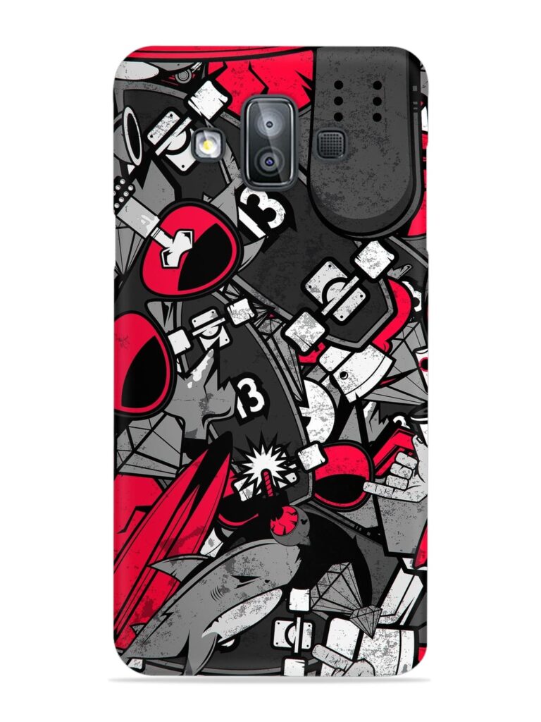 Doodle Textures Snap Case for Samsung Galaxy J7 Duo Zapvi