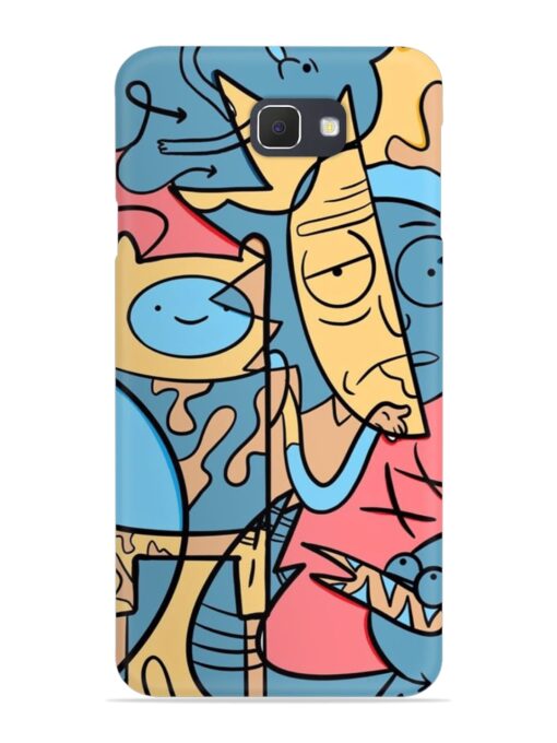 Silly Face Doodle Snap Case for Samsung Galaxy J7 Prime Zapvi