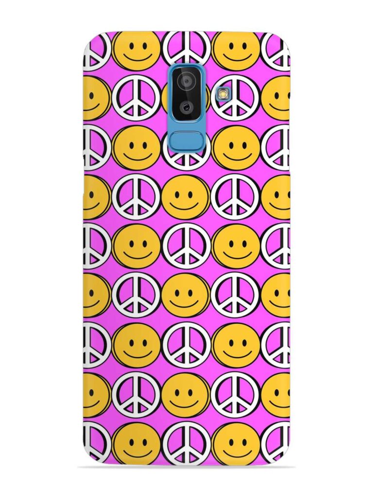 Smiley Face Peace Snap Case for Samsung Galaxy J8 Zapvi