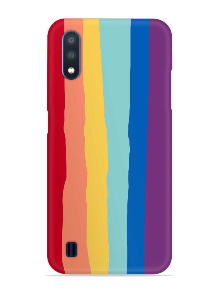 Rainbow Genuine Liquid Snap Case for Samsung Galaxy M01 Zapvi