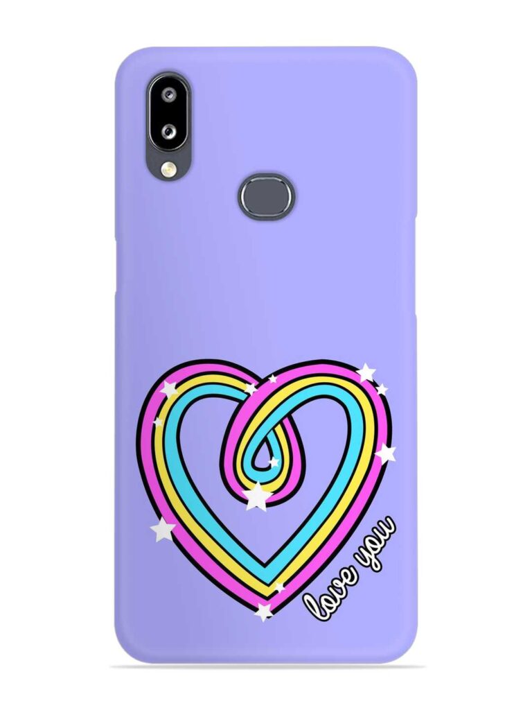 Colorful Rainbow Heart Snap Case for Samsung Galaxy M01s Zapvi