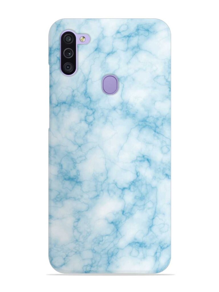 Blue White Natural Marble Snap Case for Samsung Galaxy M11 Zapvi