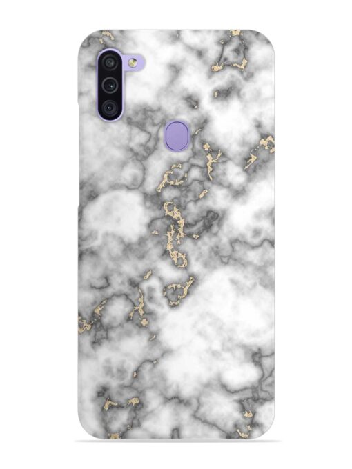 Gray And Gold Marble Snap Case for Samsung Galaxy M11 Zapvi
