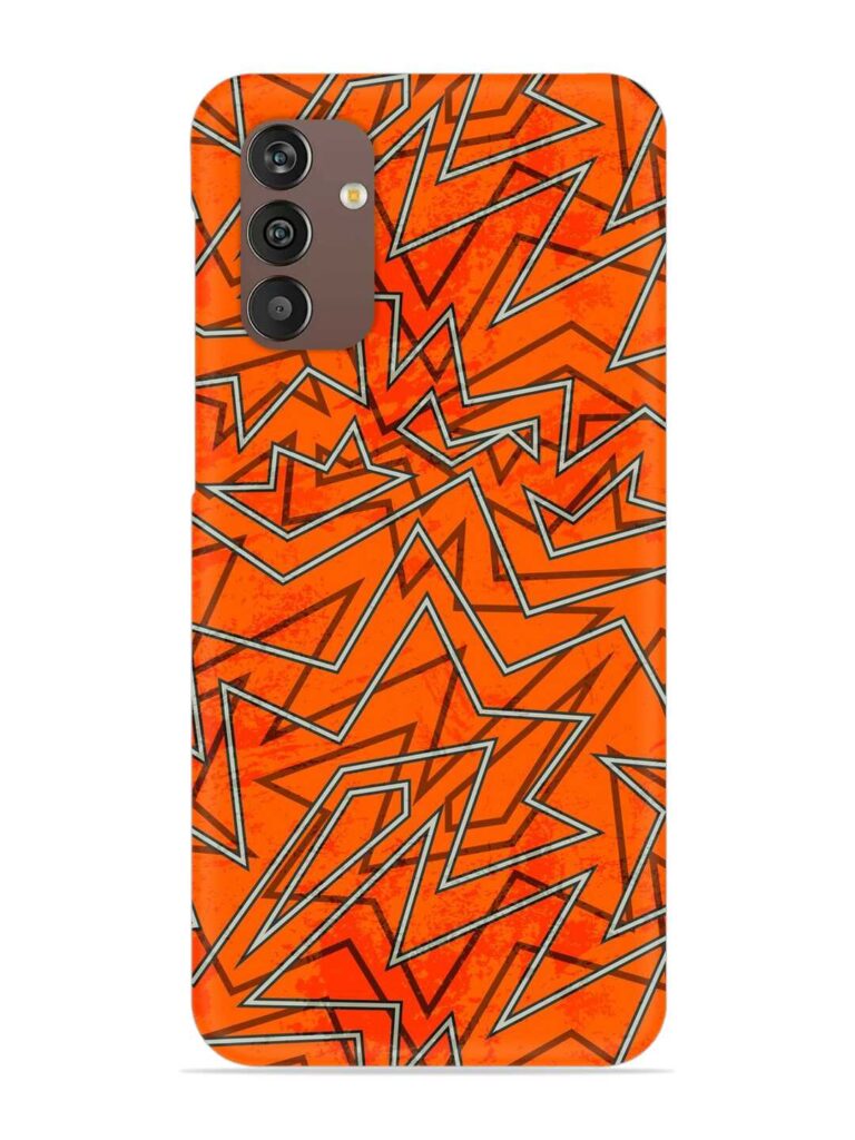 Abstract Orange Retro Snap Case for Samsung Galaxy M13 (4G) Zapvi