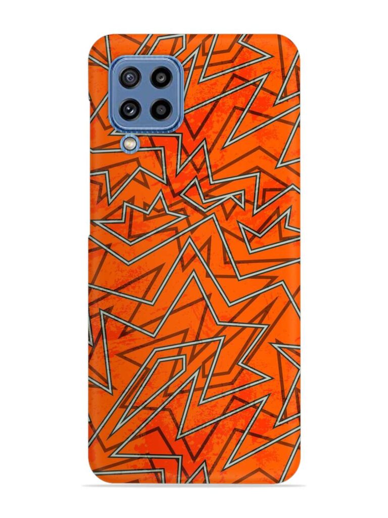 Abstract Orange Retro Snap Case for Samsung Galaxy M32 (4G) Zapvi