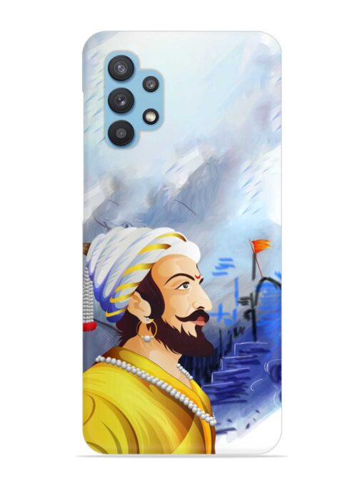Shivaji Maharaj Color Paint Art Snap Case for Samsung Galaxy M32 (5G) Zapvi