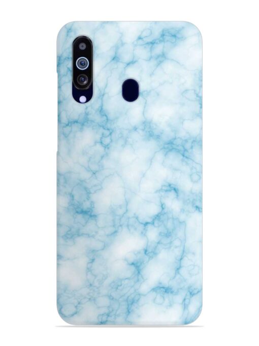 Blue White Natural Marble Snap Case for Samsung Galaxy M40 Zapvi
