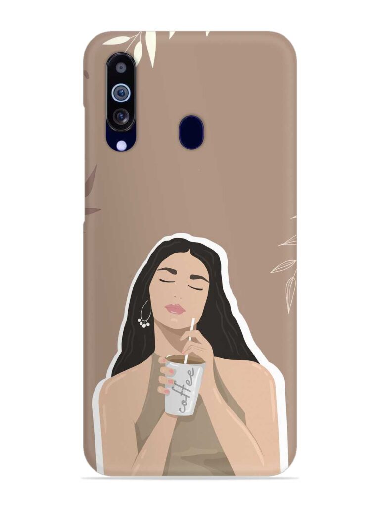 Girl With Coffee Snap Case for Samsung Galaxy M40 Zapvi