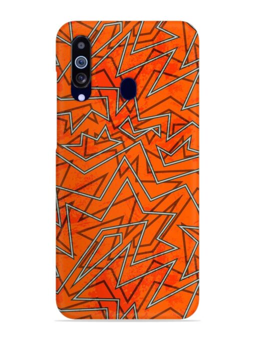 Abstract Orange Retro Snap Case for Samsung Galaxy M40 Zapvi
