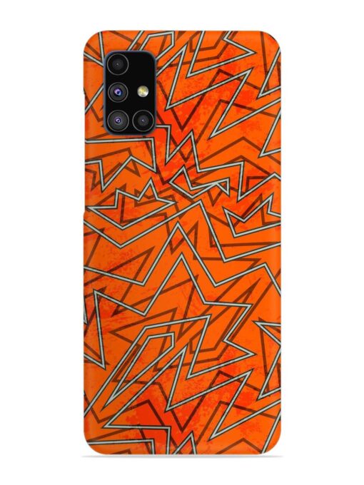 Abstract Orange Retro Snap Case for Samsung Galaxy M51 Zapvi