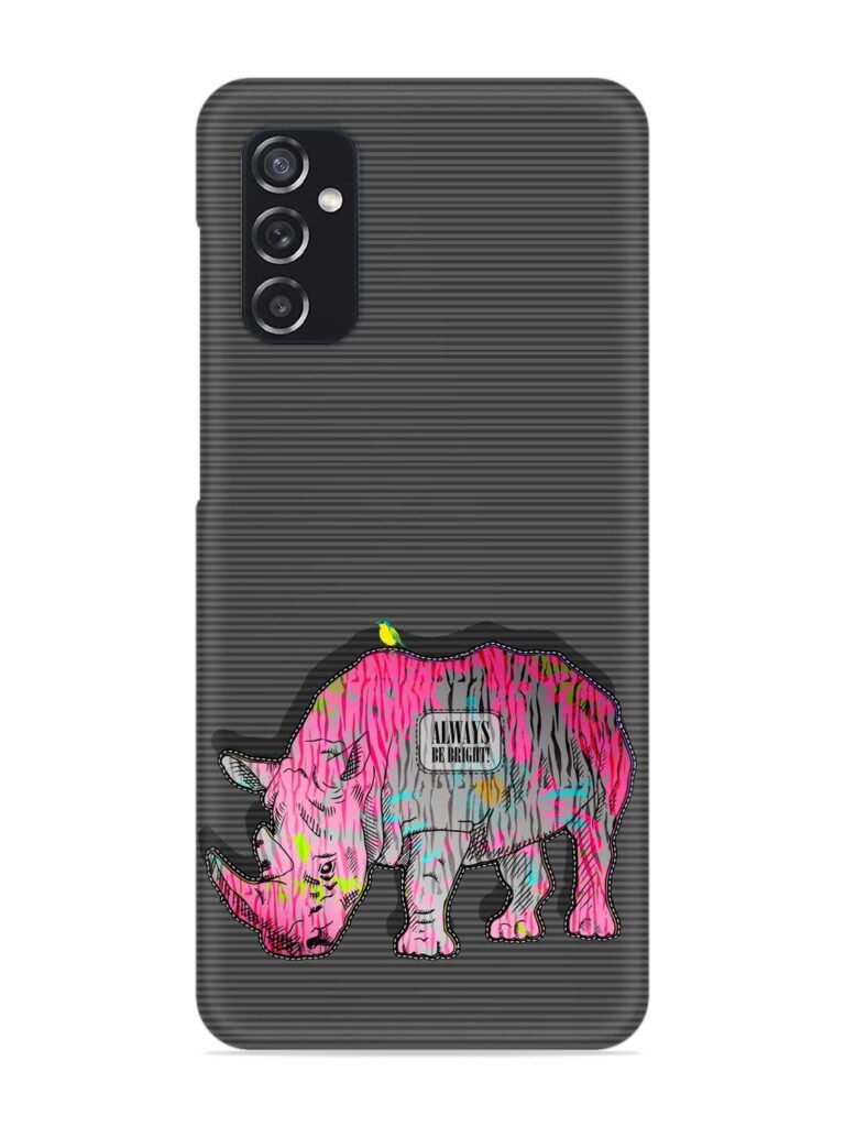 Vector Psychedelic Rhinoceros Snap Case for Samsung Galaxy M52 (5G) Zapvi