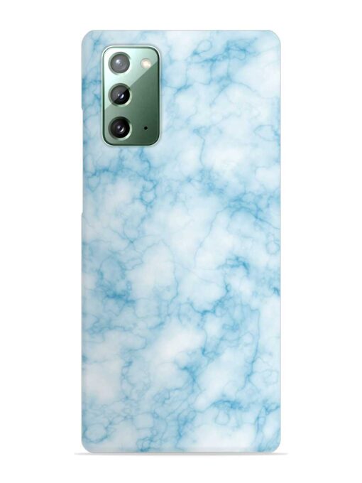 Blue White Natural Marble Snap Case for Samsung Galaxy Note 20 Zapvi