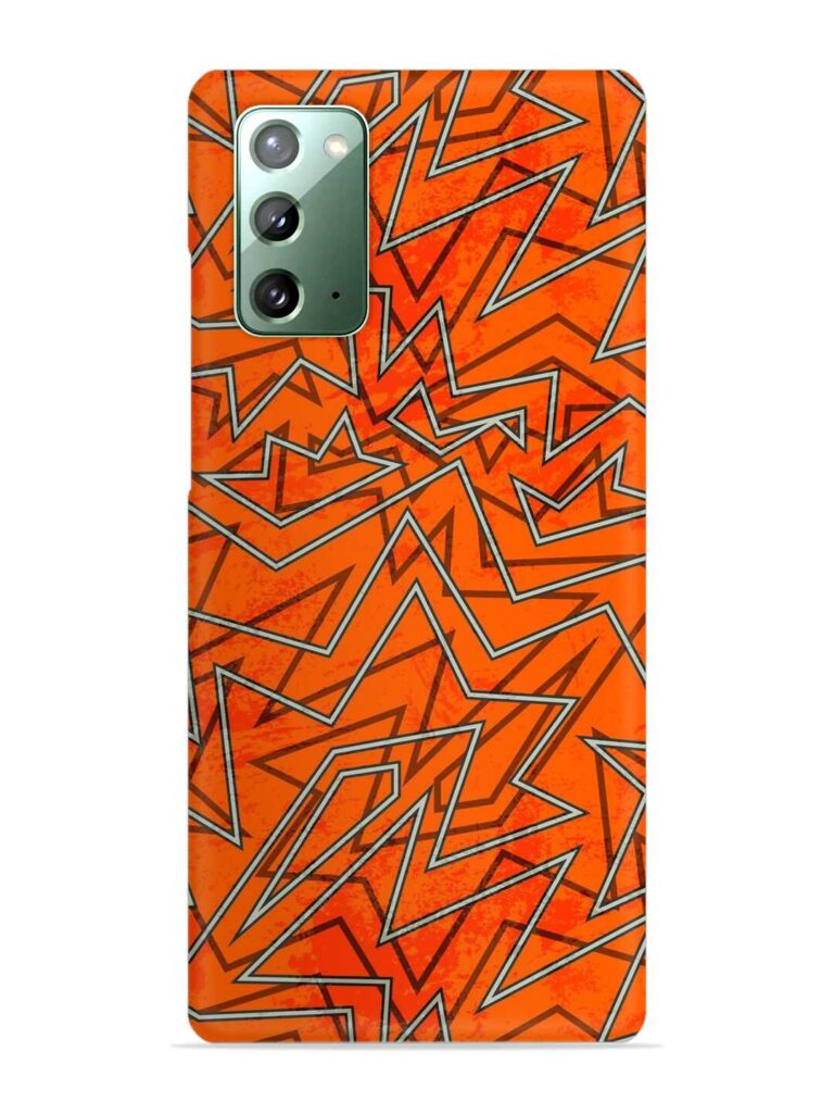 Abstract Orange Retro Snap Case for Samsung Galaxy Note 20 Zapvi