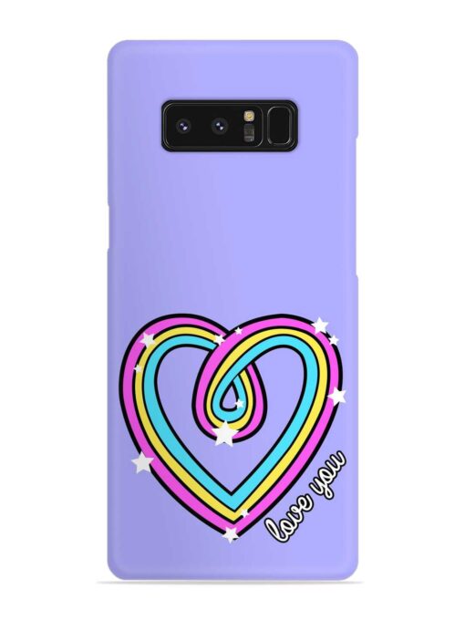 Colorful Rainbow Heart Snap Case for Samsung Galaxy Note 8 Zapvi