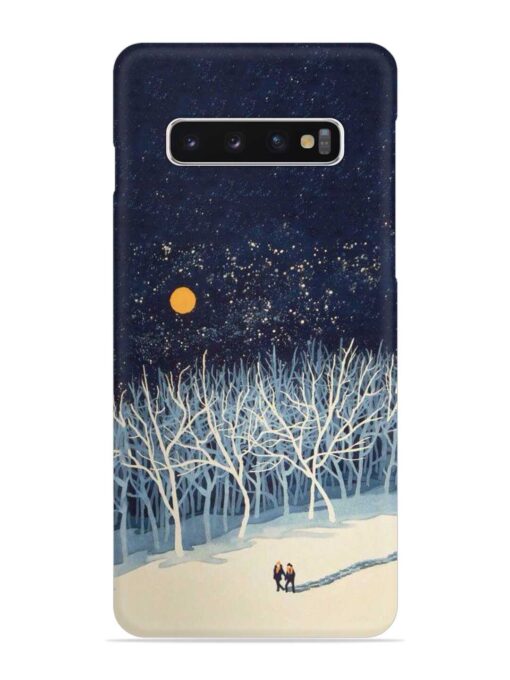 Full Moon Snowshoe Tour Snap Case for Samsung Galaxy S10 Zapvi
