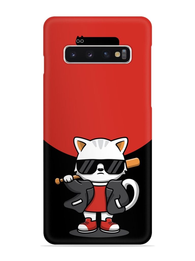 Cool Little Bear Cartoon Snap Case for Samsung Galaxy S10 Zapvi