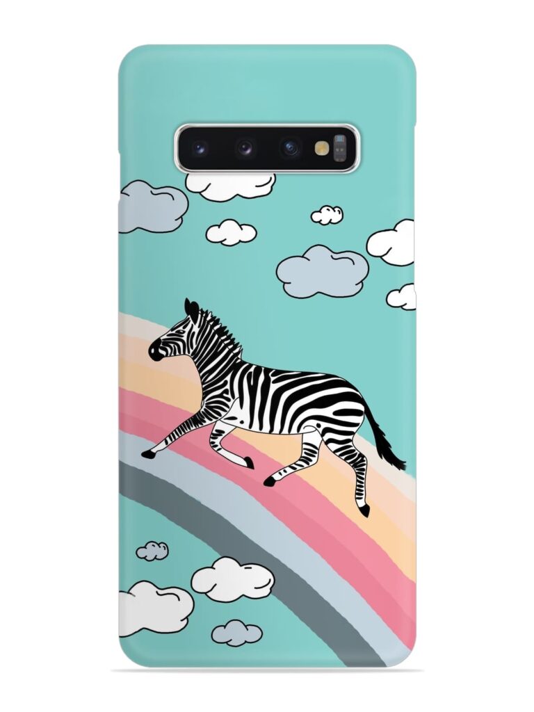 Running Zebra Snap Case for Samsung Galaxy S10 Zapvi