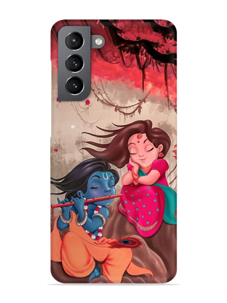 Radhe Krishna Water Art Snap Case for Samsung Galaxy S21 (5G) Zapvi