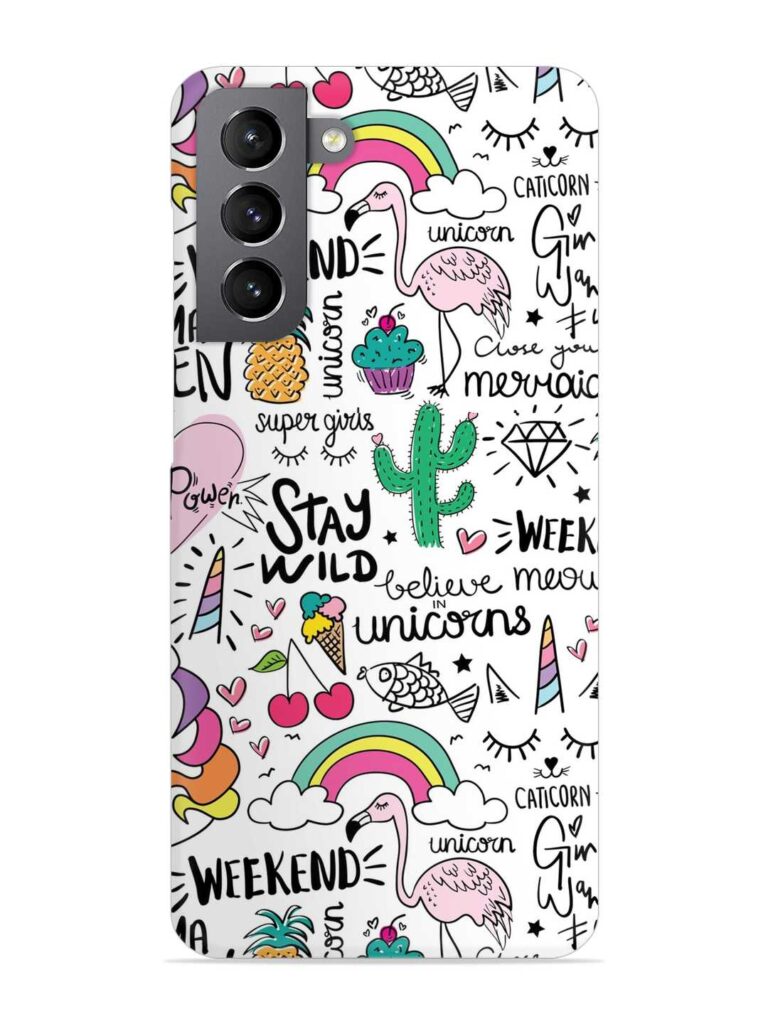 Unicorn Ice Cream Snap Case for Samsung Galaxy S21 FE (5G) Zapvi
