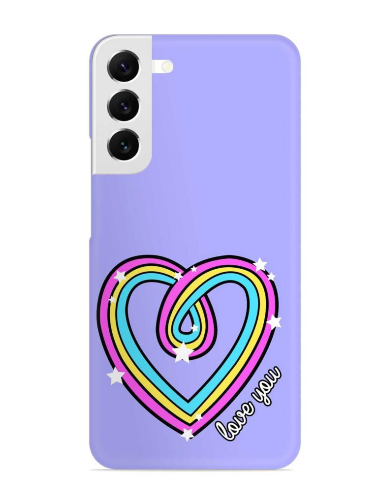 Colorful Rainbow Heart Snap Case for Samsung Galaxy S22 Plus Zapvi