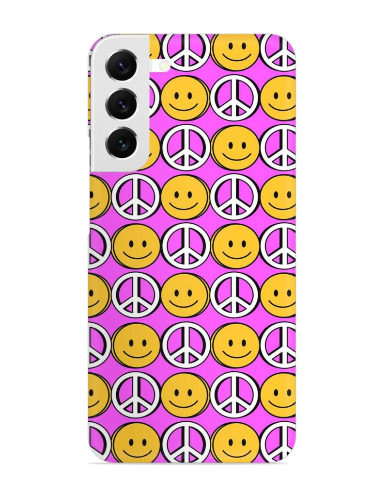 Smiley Face Peace Snap Case for Samsung Galaxy S22 Plus Zapvi