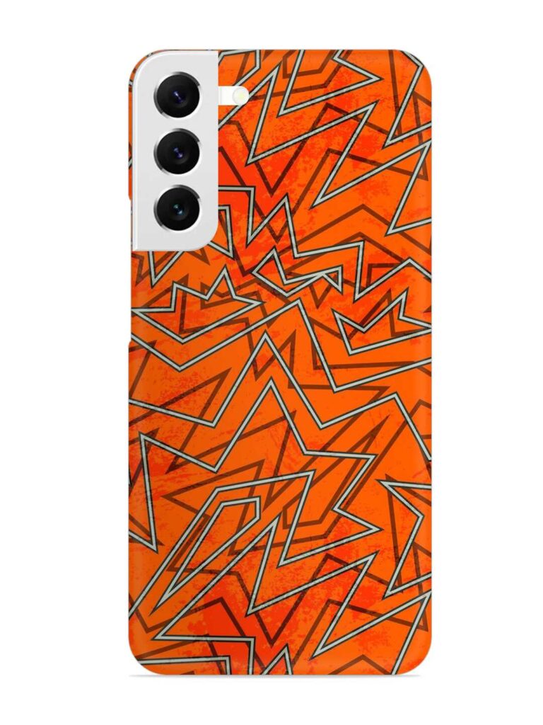 Abstract Orange Retro Snap Case for Samsung Galaxy S22 Plus Zapvi