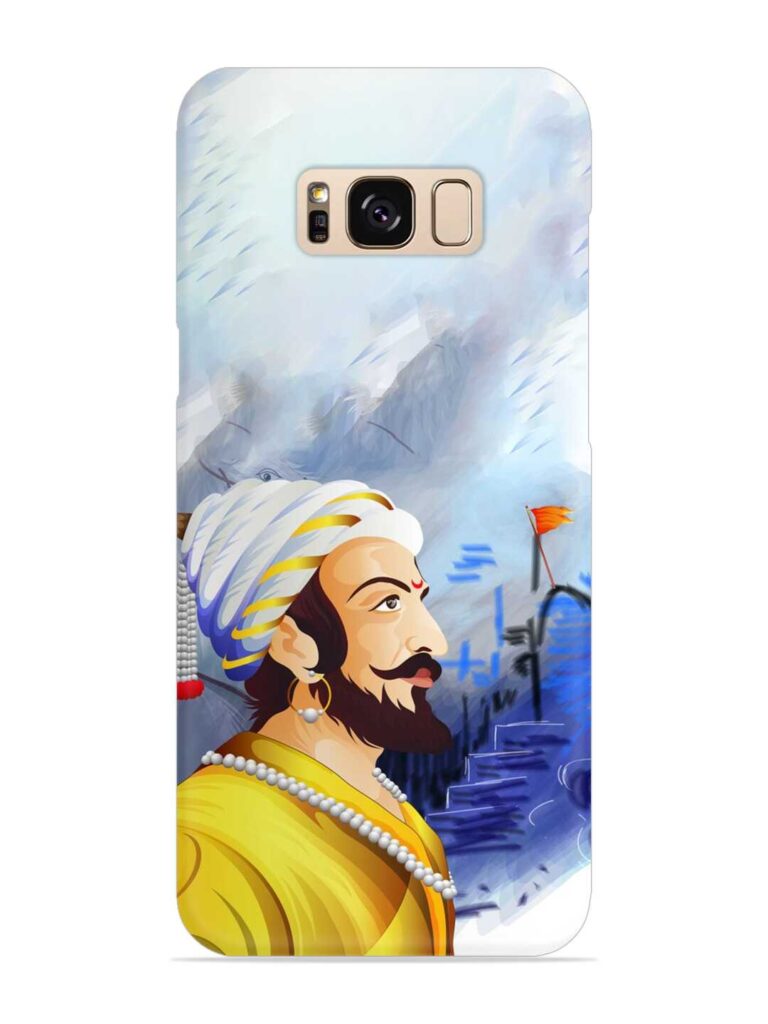 Shivaji Maharaj Color Paint Art Snap Case for Samsung Galaxy S8 Plus Zapvi