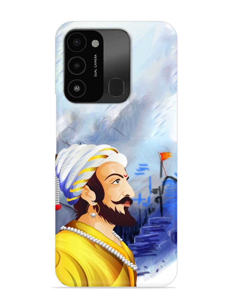 Shivaji Maharaj Color Paint Art Snap Case for Tecno Spark 8C Zapvi
