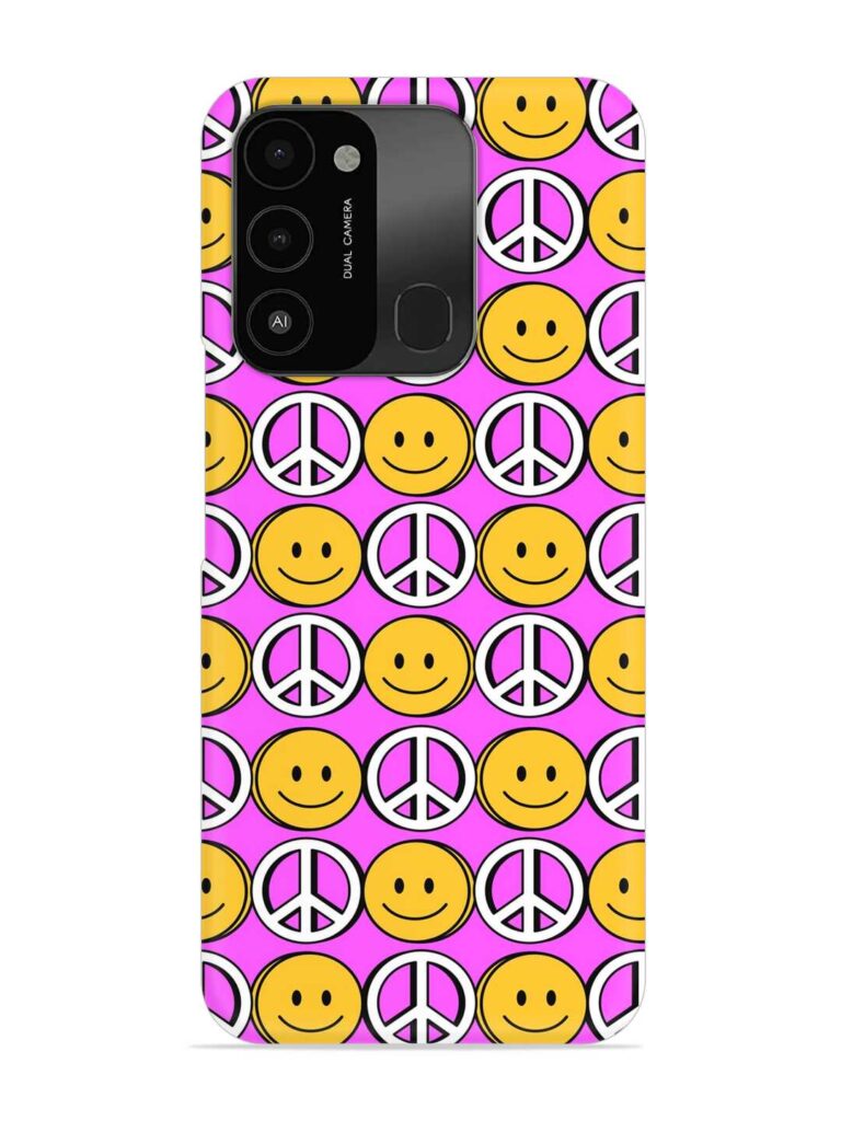 Smiley Face Peace Snap Case for Tecno Spark 8C Zapvi
