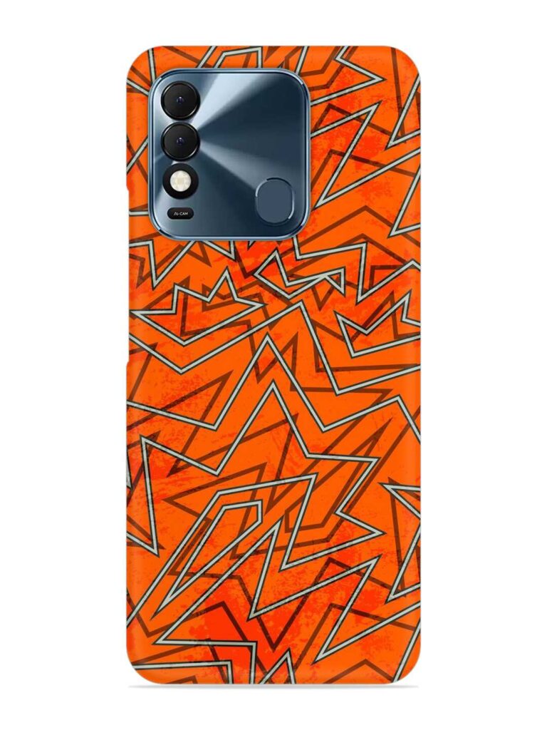 Abstract Orange Retro Snap Case for Tecno Spark 8T Zapvi