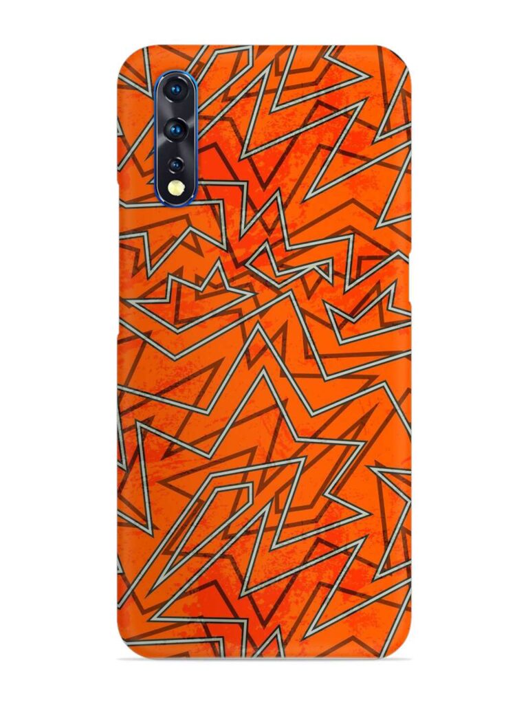 Abstract Orange Retro Snap Case for Vivo S1 Zapvi