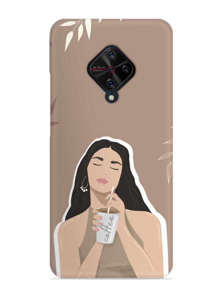 Girl With Coffee Snap Case for Vivo S1 Pro Zapvi