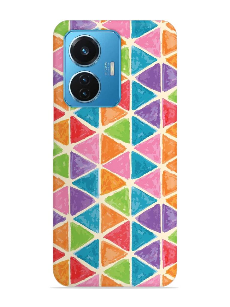 Seamless Colorful Isometric Snap Case for Vivo T1 (44W) Zapvi