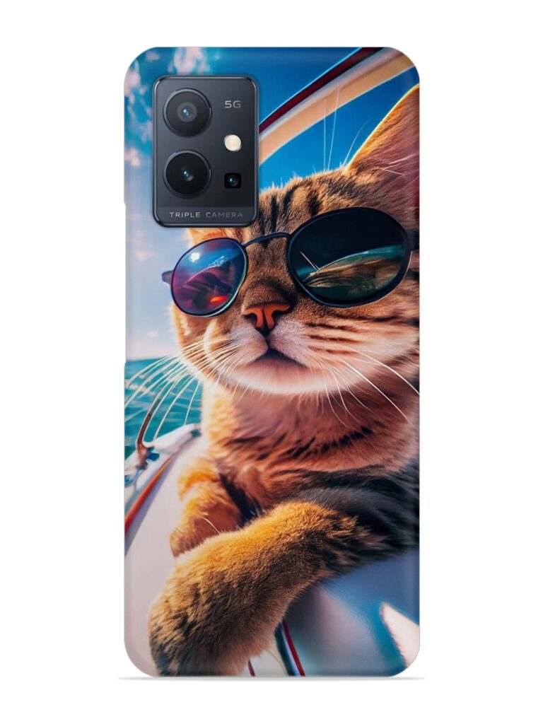 Cat In Style Snap Case for Vivo T1 (5G) Zapvi