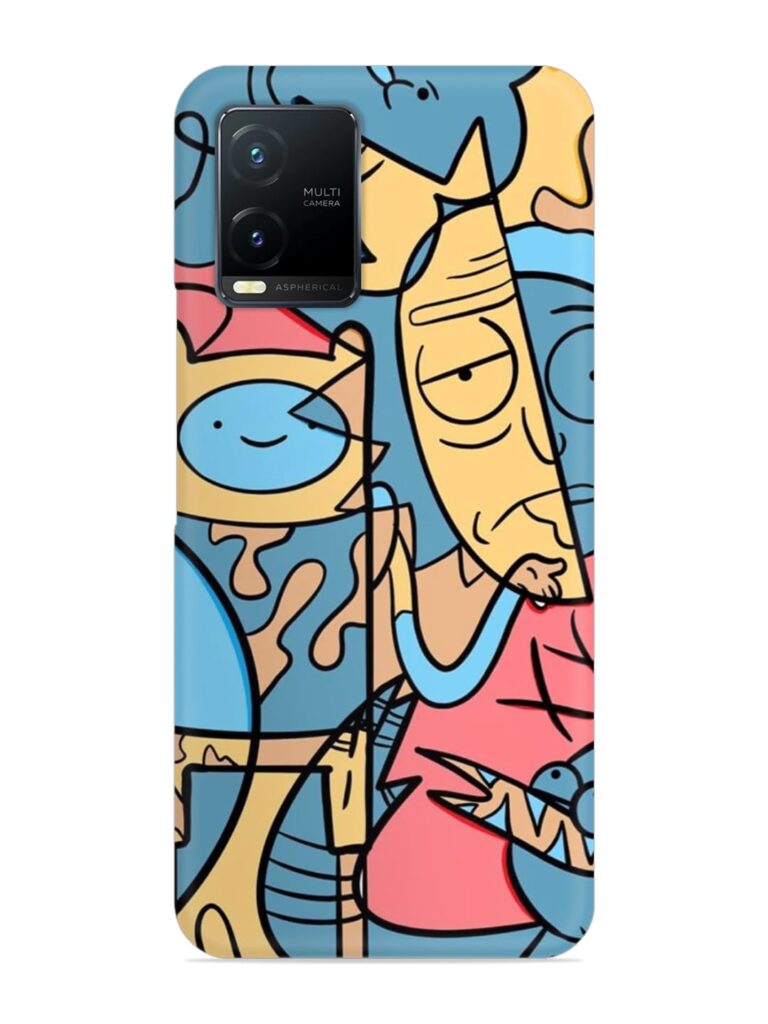 Silly Face Doodle Snap Case for Vivo T1x Zapvi