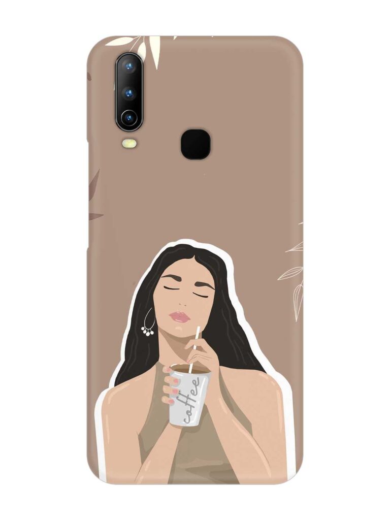 Girl With Coffee Snap Case for Vivo U10 Zapvi