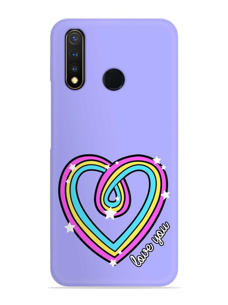 Colorful Rainbow Heart Snap Case for Vivo U20 Zapvi