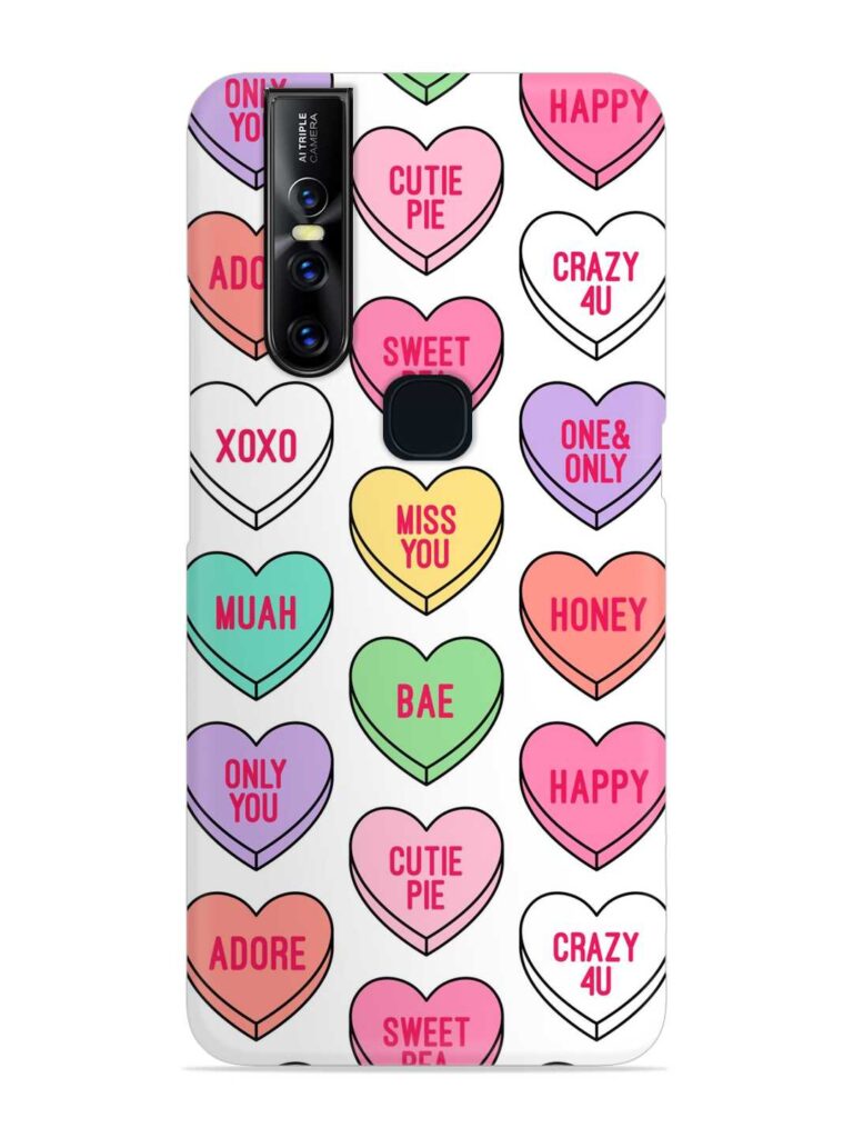 Colorful Heart Candy Snap Case for Vivo V15 Zapvi