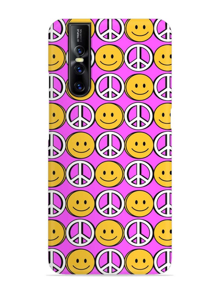 Smiley Face Peace Snap Case for Vivo V15 Pro Zapvi