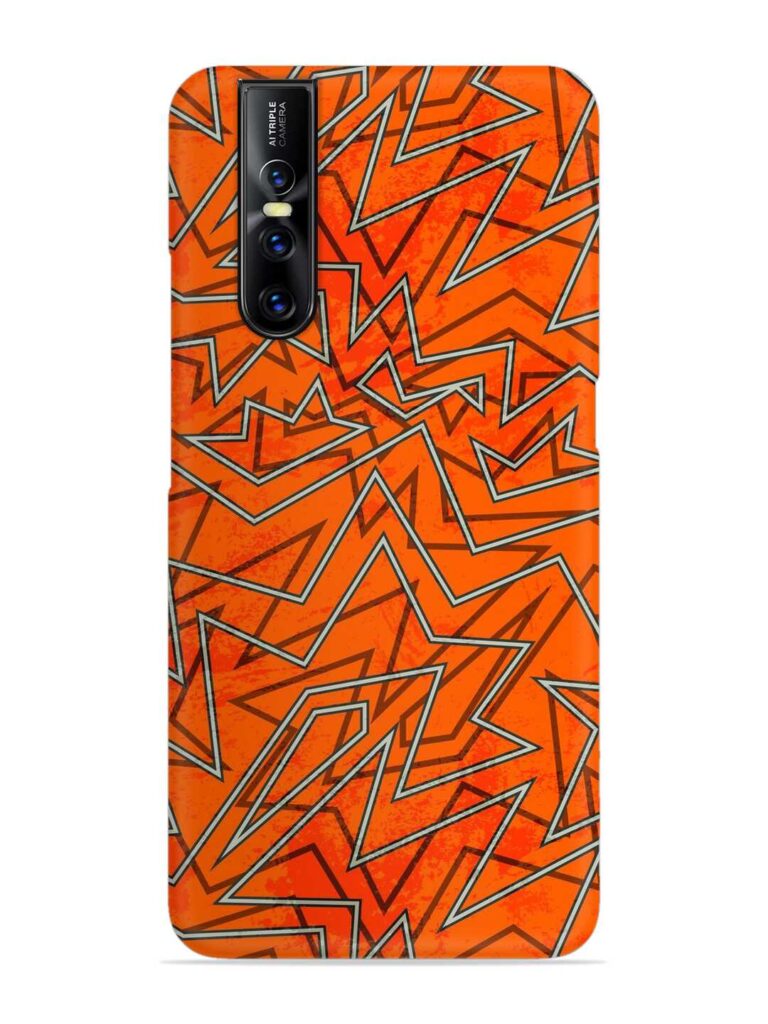 Abstract Orange Retro Snap Case for Vivo V15 Pro Zapvi