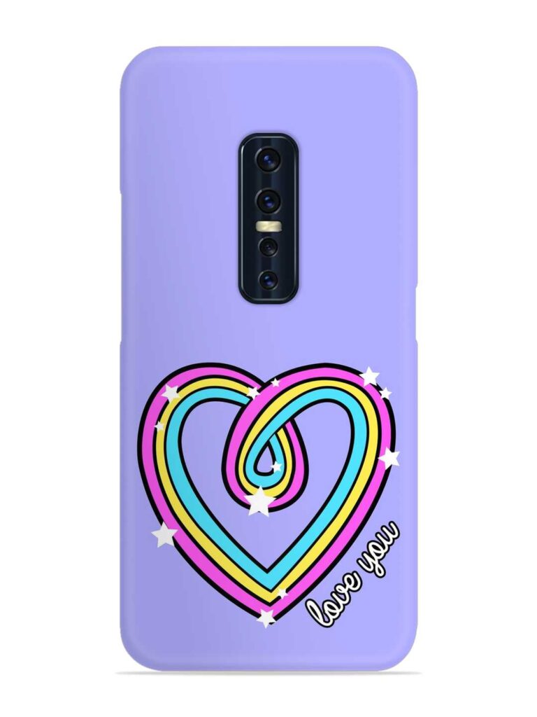 Colorful Rainbow Heart Snap Case for Vivo V17 Pro Zapvi