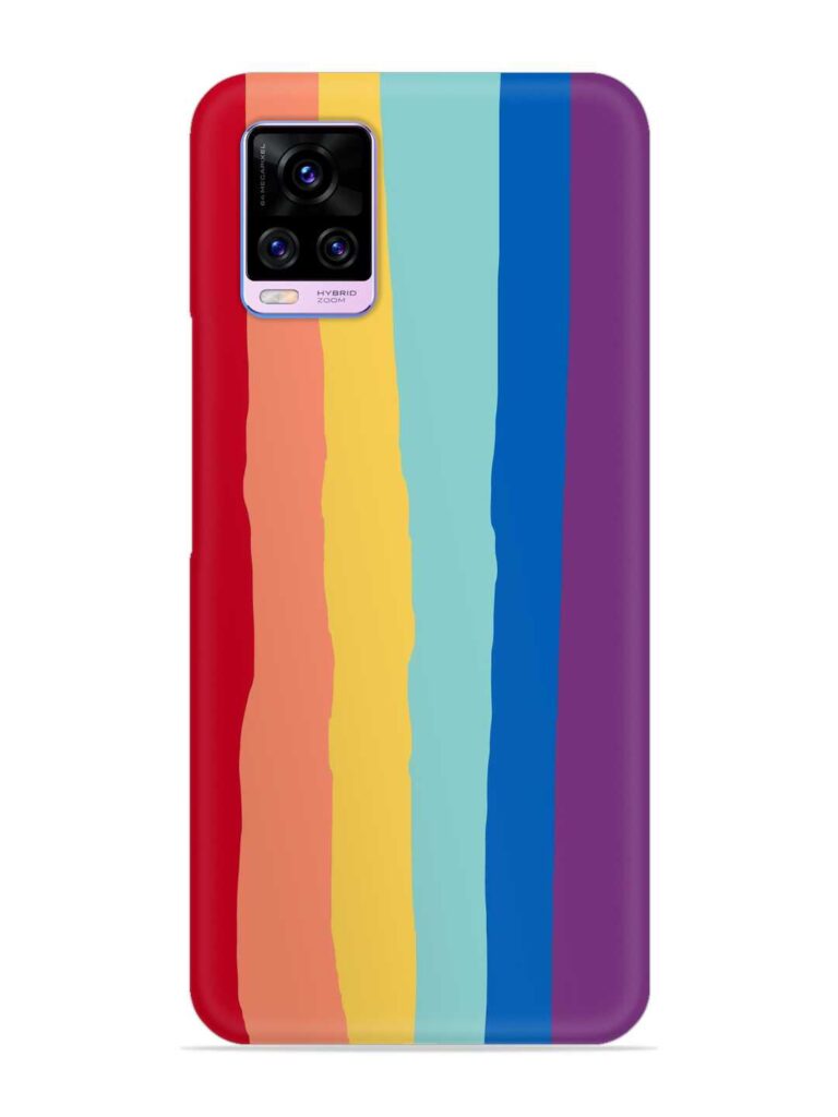 Rainbow Genuine Liquid Snap Case for Vivo V20 Pro Zapvi