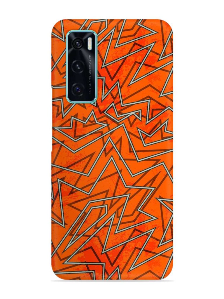 Abstract Orange Retro Snap Case for Vivo V20 SE Zapvi